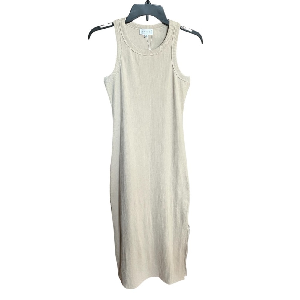 Mable Bodycon Tank Minidress Size Medium M Sleeveless Stretchy Beige